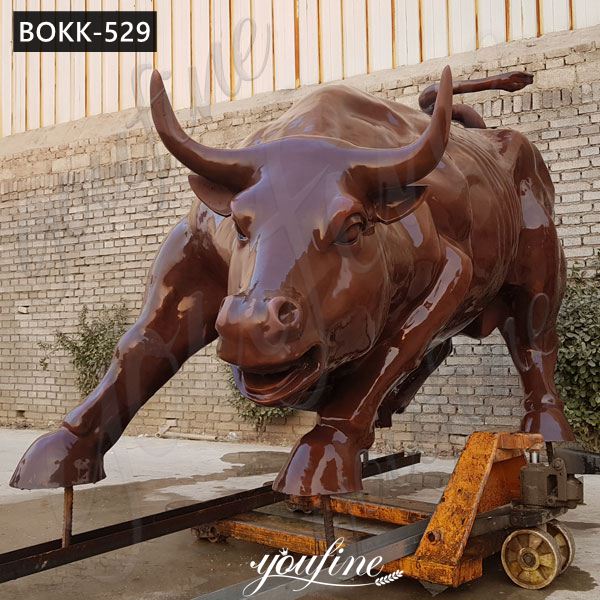 New York symbol bronze bull statue wall street bull statue replica for