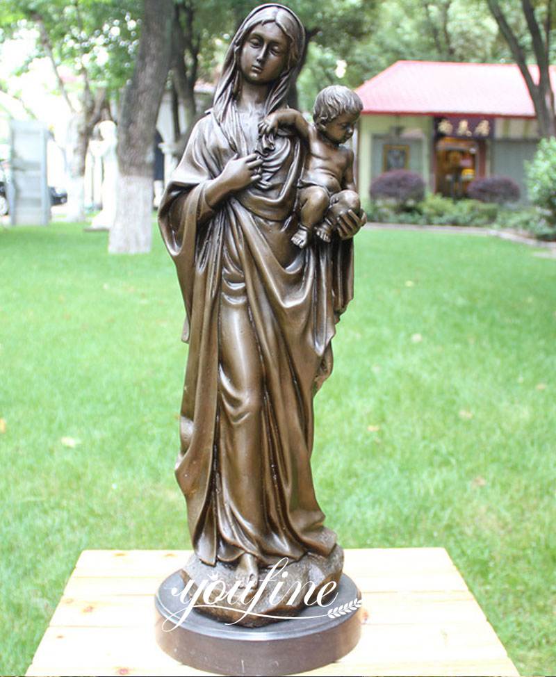 Religious Mother Mary Holding Baby Jesus Bronze Statue for Sale BOKK-637 -  YouFine Art Sculpture