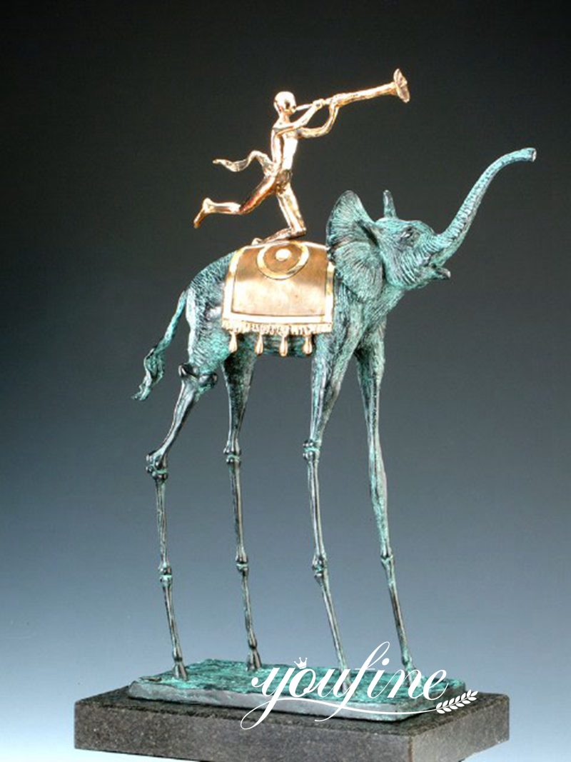 Salvador Dali Inspired Woman's Hand Bronze Sculpture Intricate Figurine
