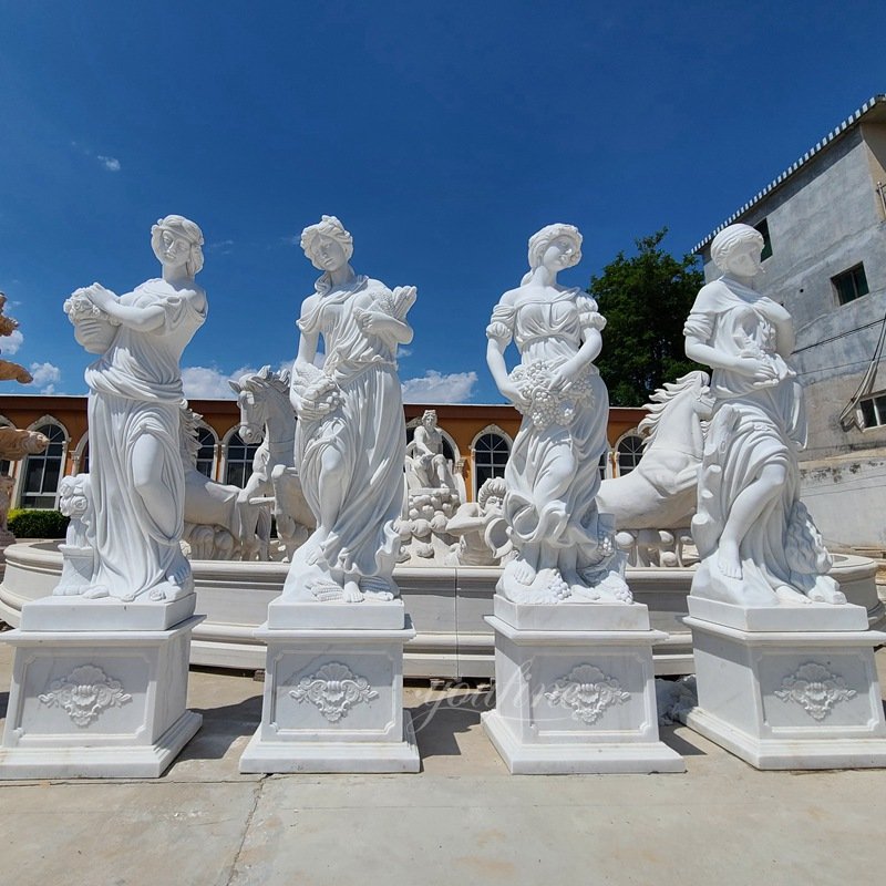 4 seasons marble garden statues factory photo