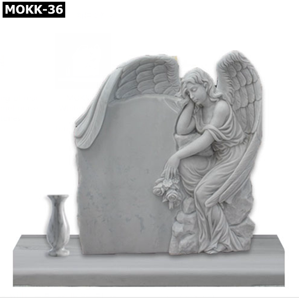 Custom Marble Weeping Angel Grave Headstone Youfine Art Sculpture