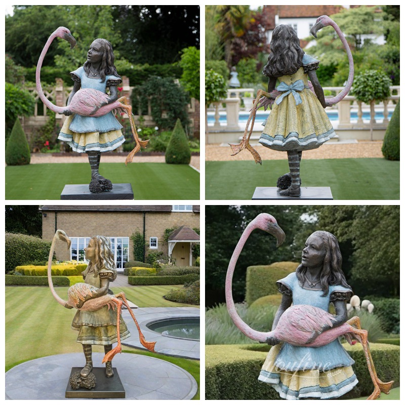 Alice in Wonderland Garden Statues Details