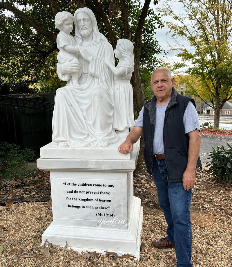 American Marble Jesus and Children Sculpture Feedback