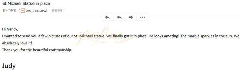 American large marble st michael statue customer review