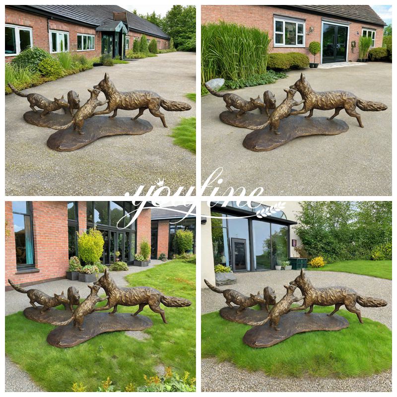 Application of Bronze Fox Statue