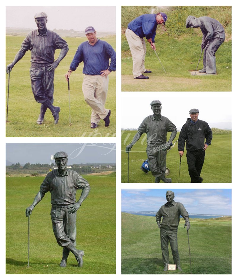 Life Size Bronze Golfer Statue - YouFine Art Sculpture