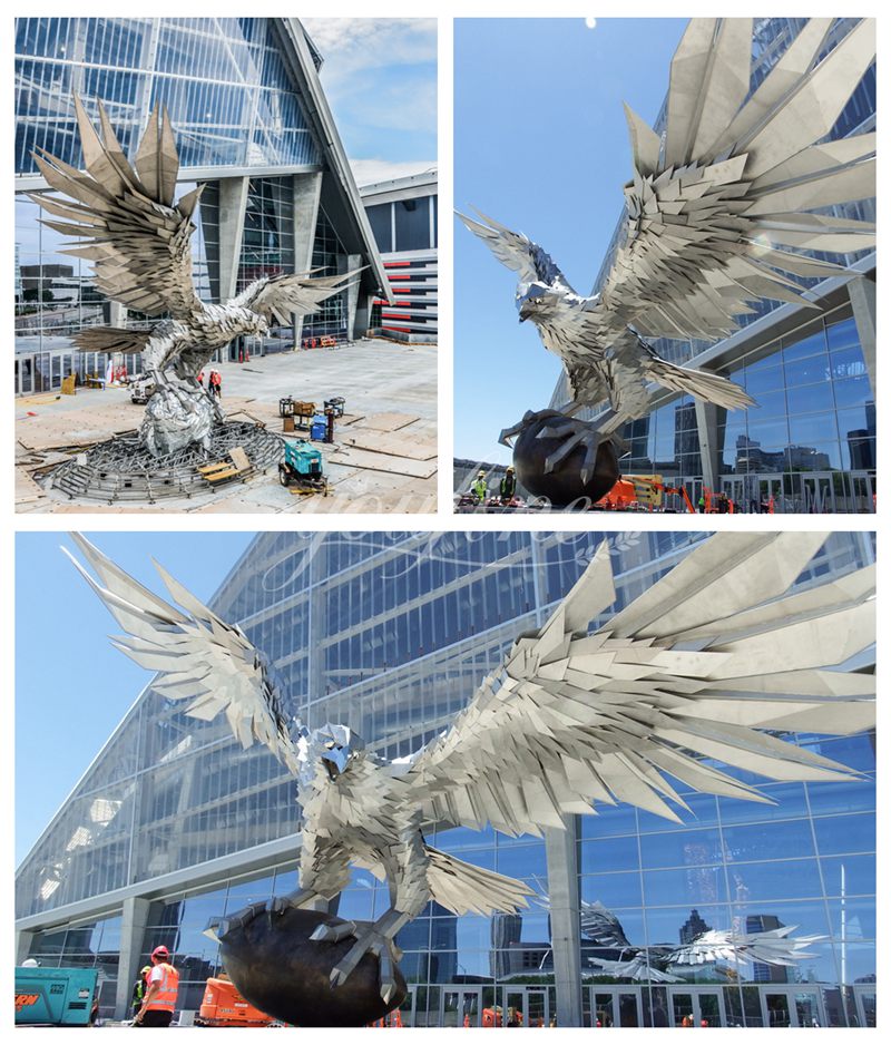 Atlanta Stainless Steel Falcon Statue