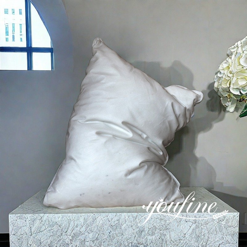 Beautiful Marble Pillow Sculpture for Sale (2)