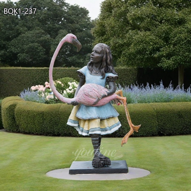 Bronze Alice in Wonderland Garden Statues for Sale