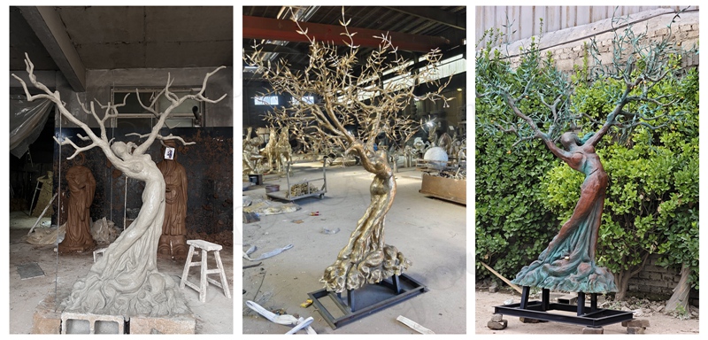 Bronze Andrea Roggi Tree of Life Sculpture Casting Process