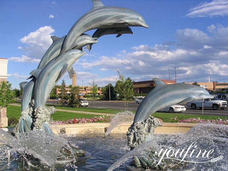 Bronze Dolphin Water Fountain