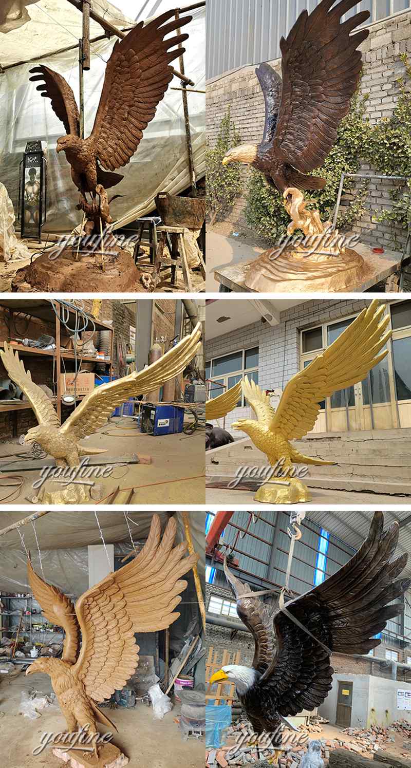 Bronze Eagle Various Clay Models