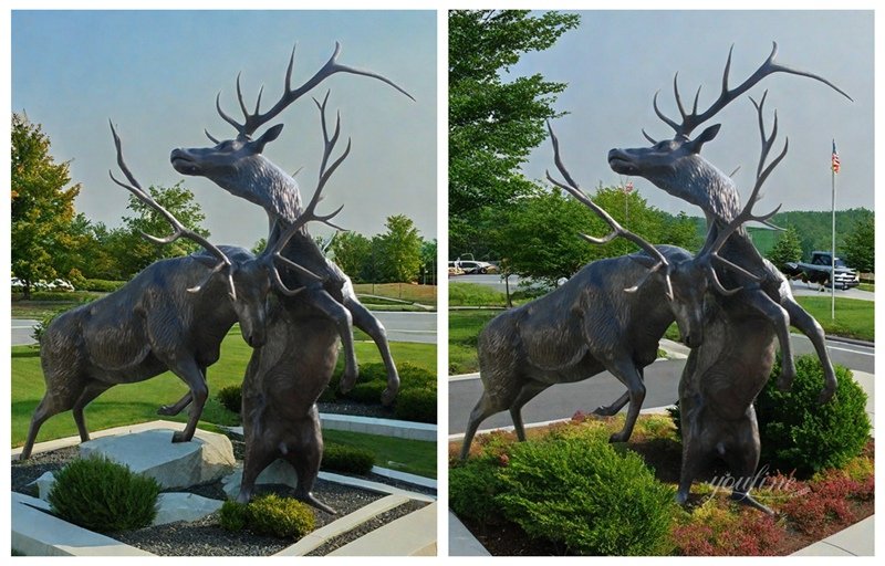 Bronze Fighting Deer Sculpture Application Scenes