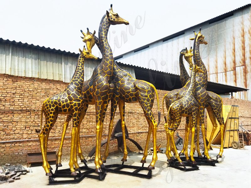 Bronze Giraffe Sculptures