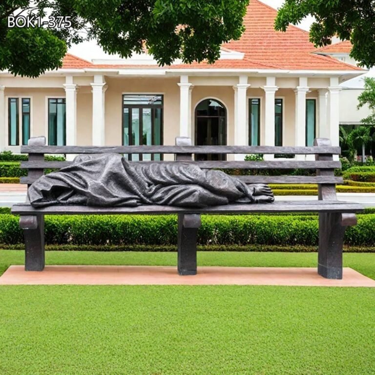 Outdoor Bronze Homeless Sleeping Jesus Statue