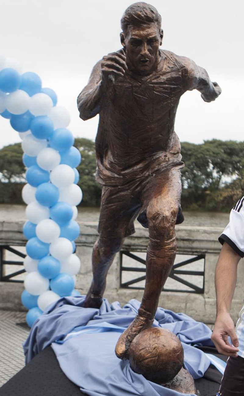 Bronze Leo Messi Statue Front View