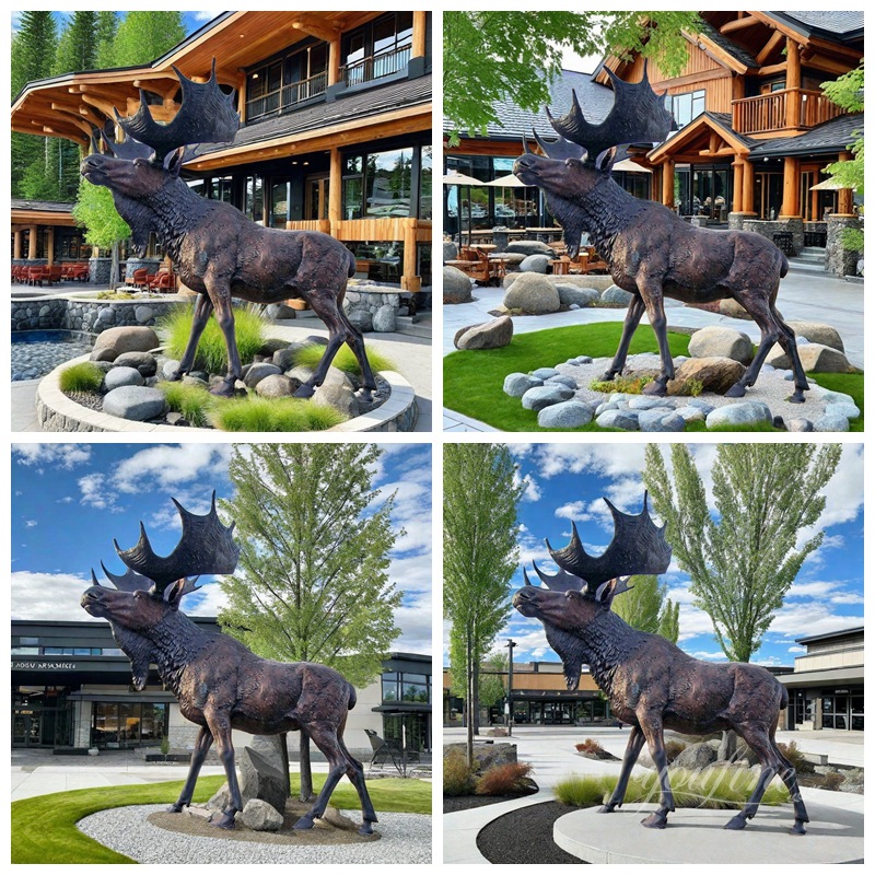 Bronze Moose Statue Application Scenes