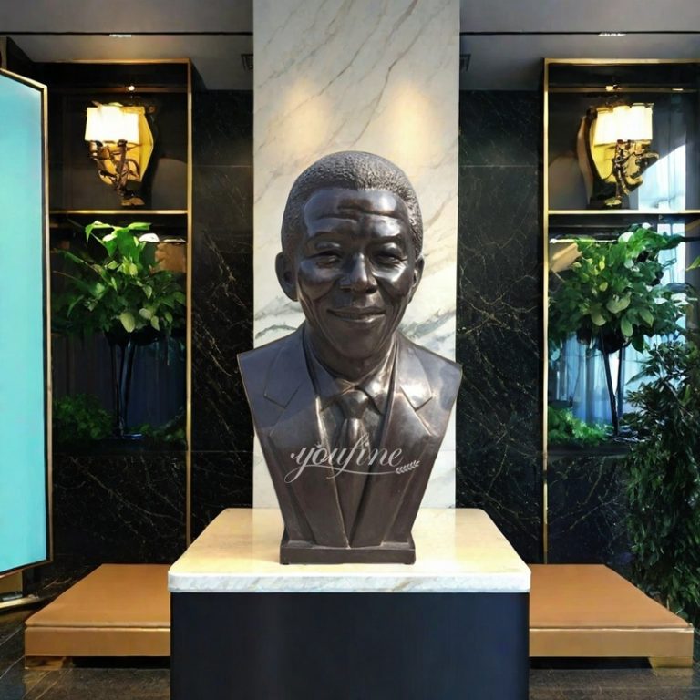 Bronze Nelson Mandela Bust