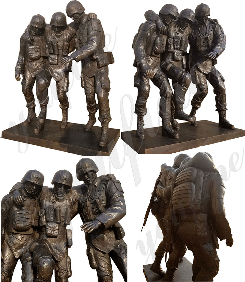 Bronze No One Left Behind Statue Details