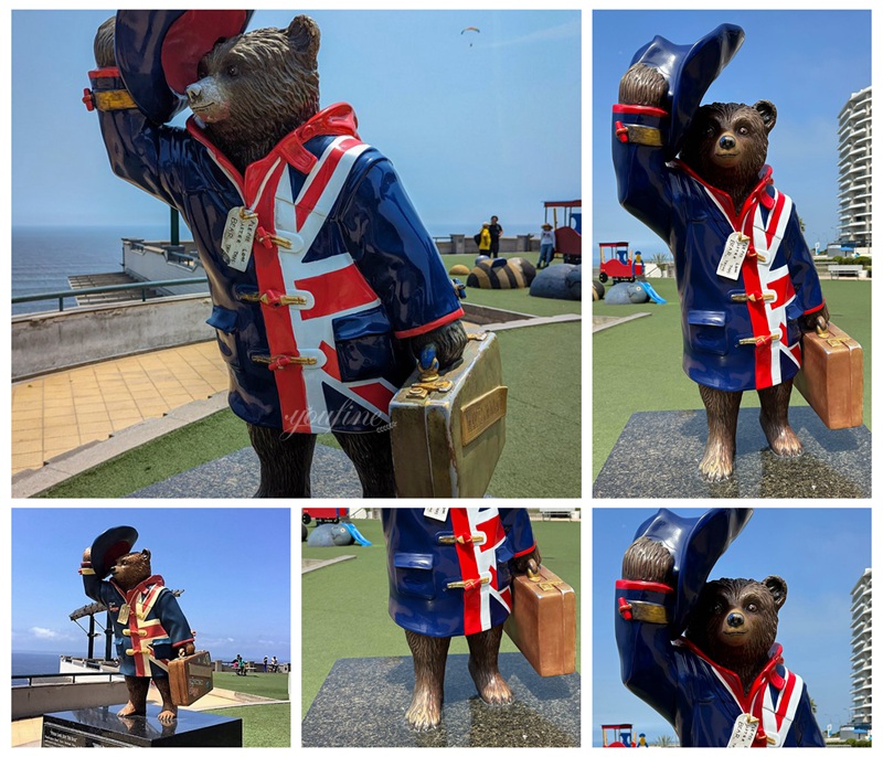 Bronze Paddington Bear Statue Details