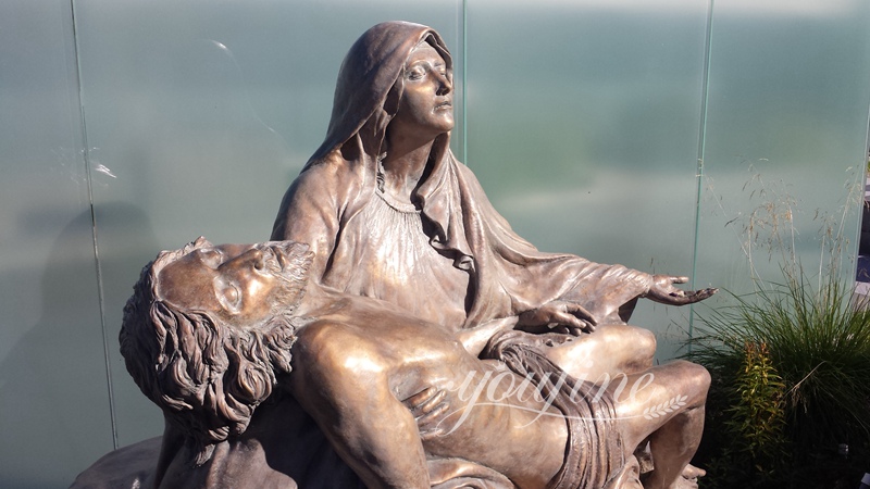 Bronze Pieta Statue Detail (2)