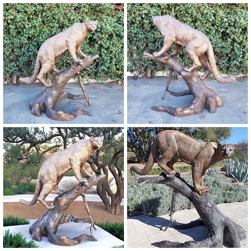 Bronze Puma Sculpture Details