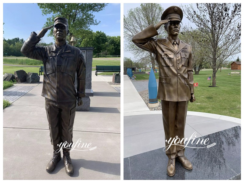 Bronze Saluting Soldier Statue Application