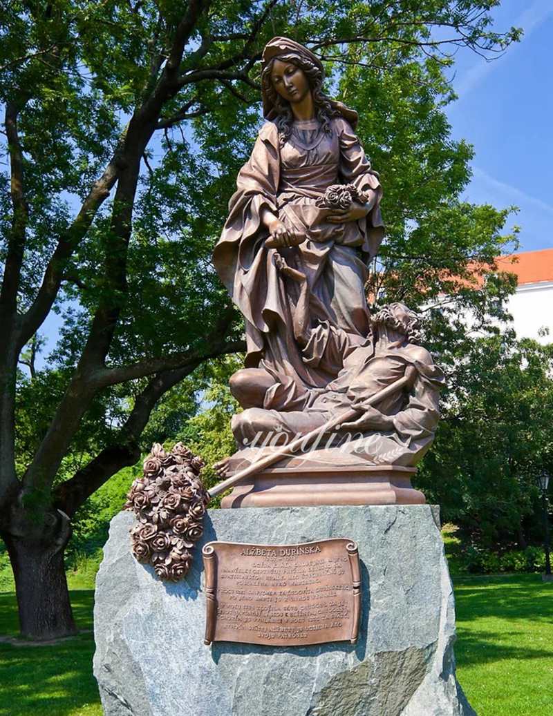 Bronze St Elizabeth of Hungary Statue