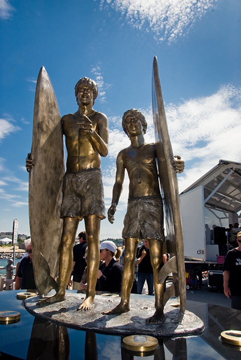 Bronze Surfing Statue