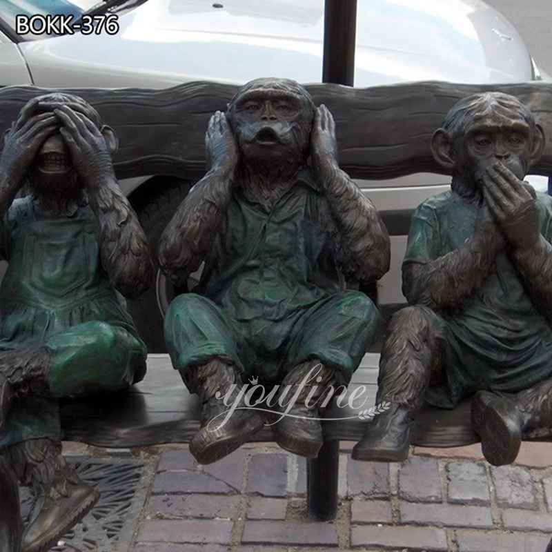 Bronze Three Wise Monkey Statue