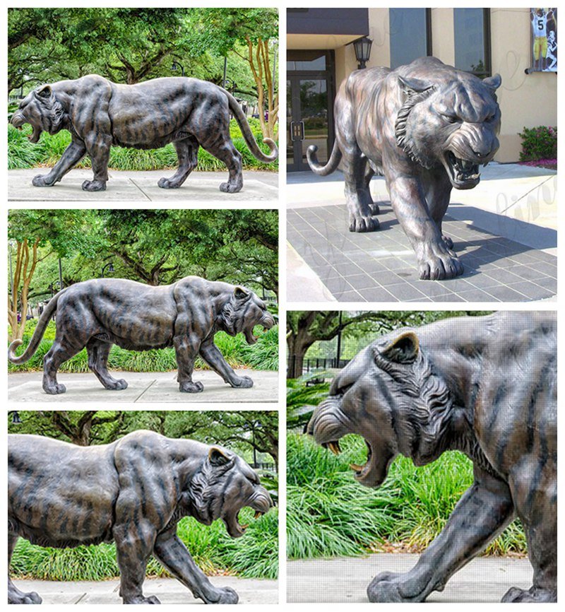 Bronze Tiger Statue Details