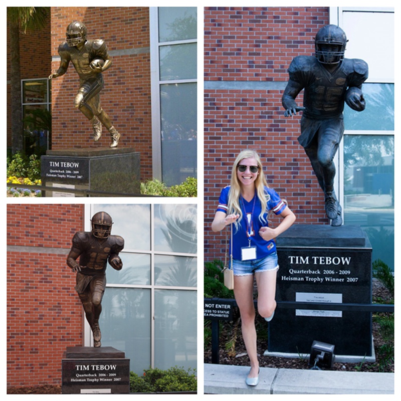 Bronze Tim Tebow Statue Application Scenes