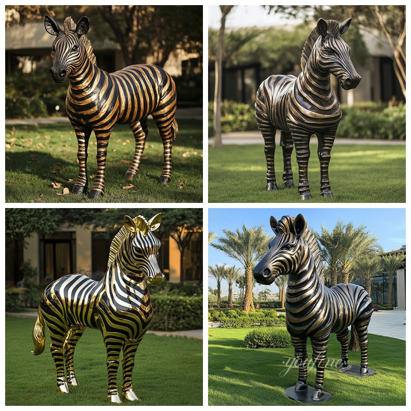 Bronze Zebra Sculpture