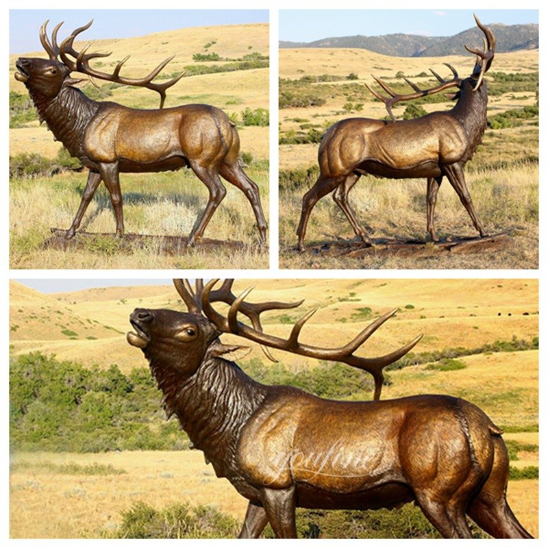 Brown Life Size Metal Deer Yard Art Details