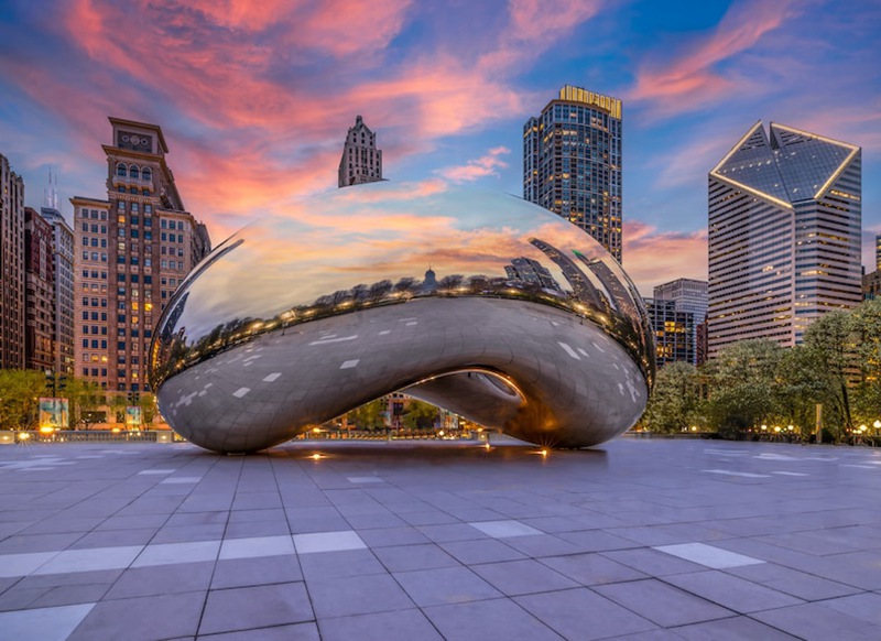 Cloud Gate-The Bean Sculpture (1)