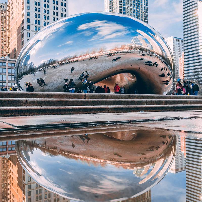 Cloud Gate-The Bean Sculpture (2)