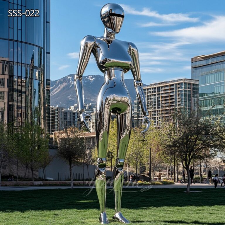 Cool Metal Female Robot Sculpture