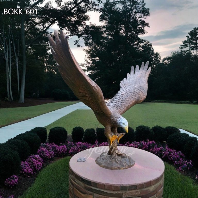 Custom Large Swooping Bronze American Eagle Sculpture