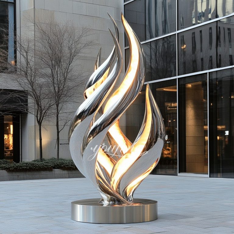 Custom Metal Flame Sculpture for Shopping Square