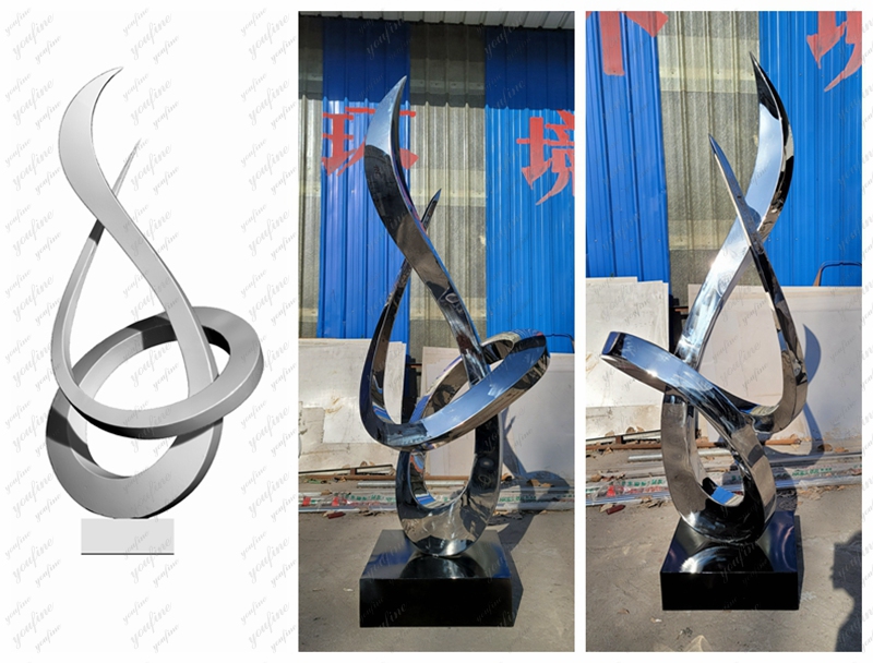 Customized stainless steel growing sculpture case display