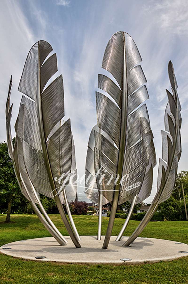 Details of Metal Feather Sculpture