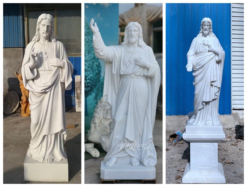 Different Marble Sacred Heart of Jesus Statues Styles