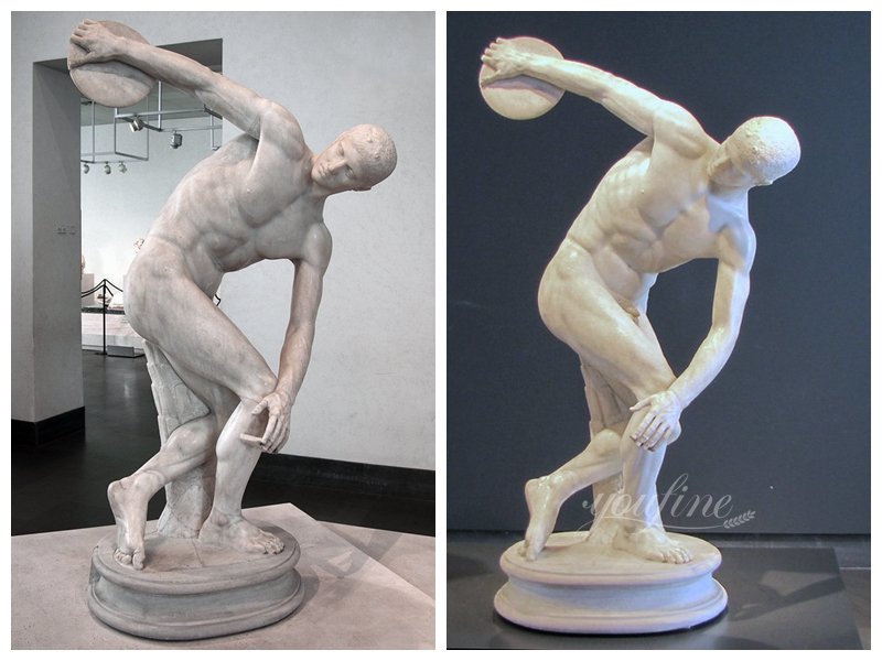 Marble Discobolus statue