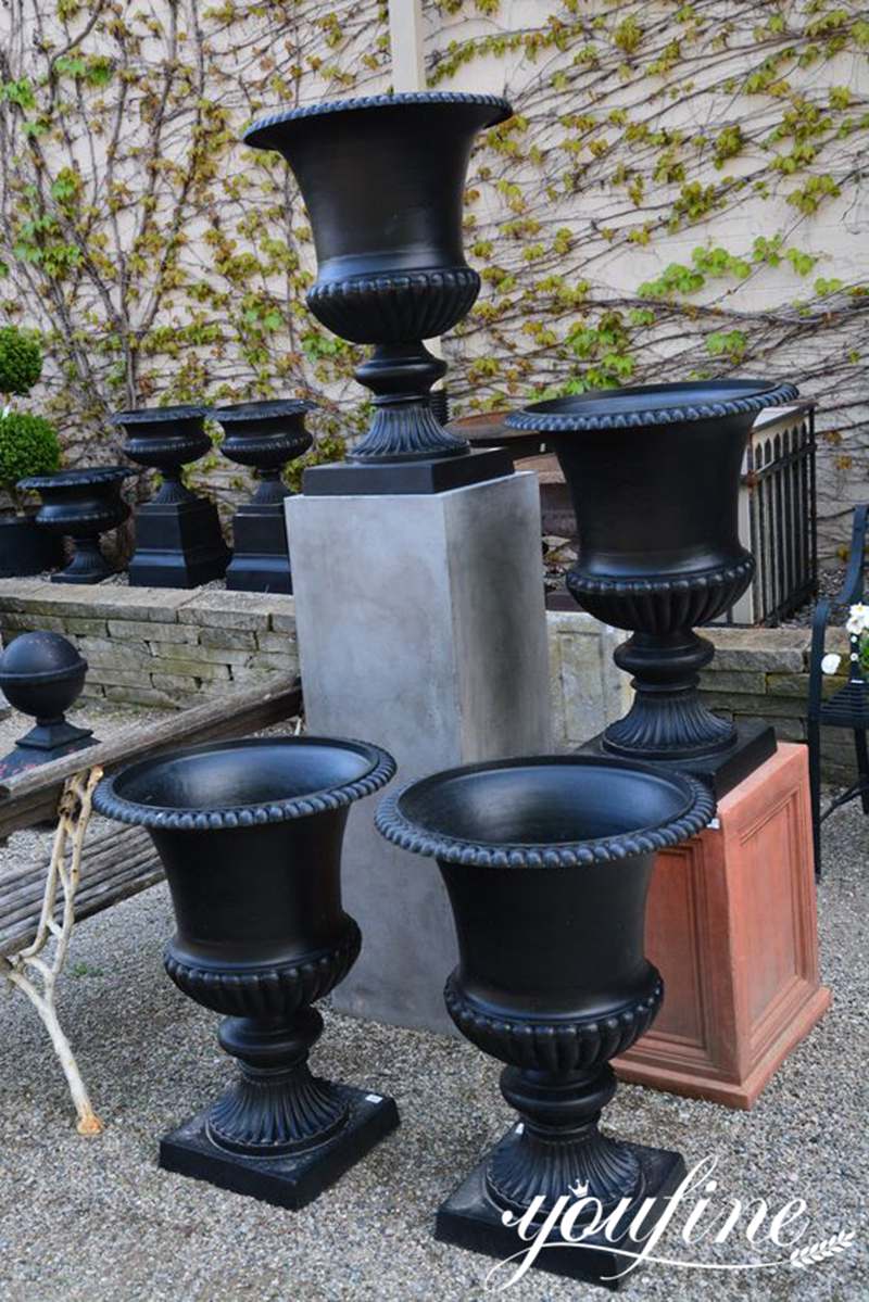 Exquisite Garden Wrought Iron Urn Planters for Sale