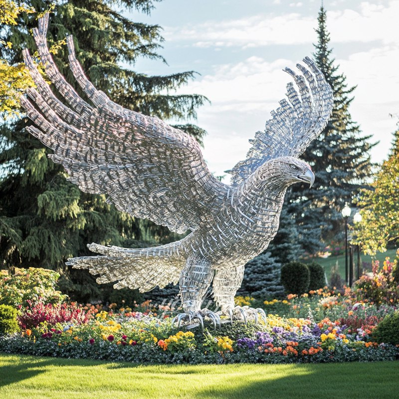 Garden Eagle Wire Sculpture