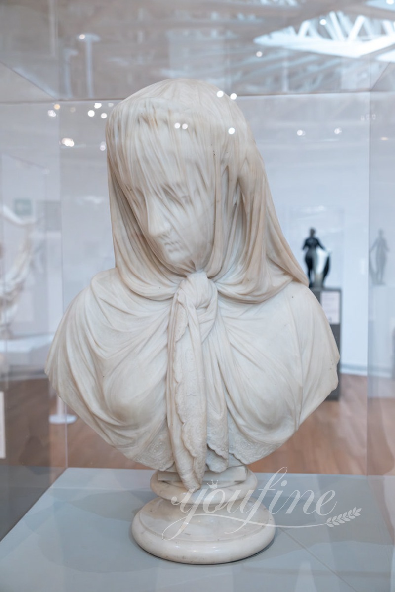 Giovanni Battista Lombardi Veiled Woman Sculpture