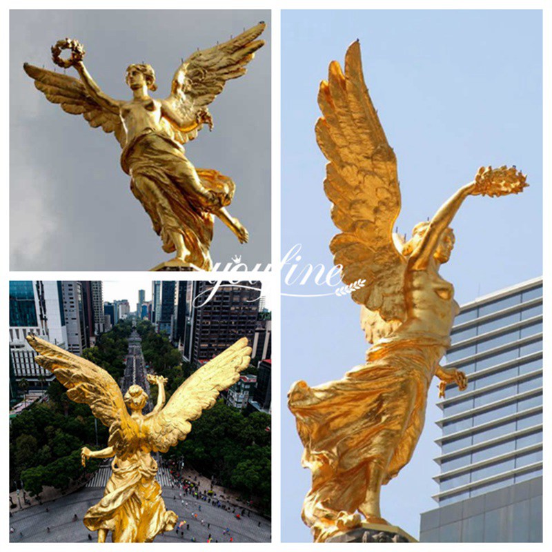 Gold Bronze Angel of Independence Statue Details