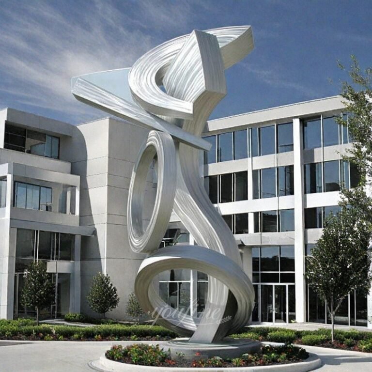 Good Quality Large Brushed Abstract Art statue for Outdoor Plaza Decor