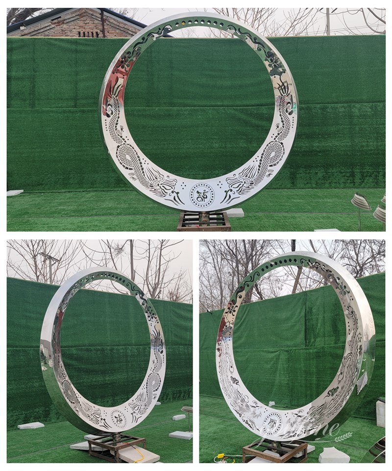 Hollow Ring Stainless Steel Sculpture from YouFine Factory