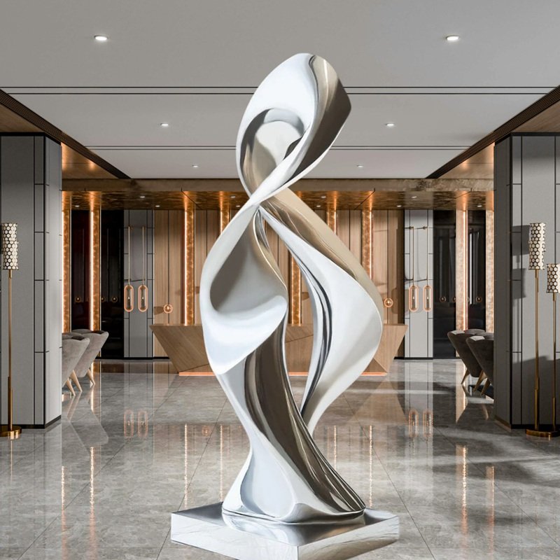 Interactied Stainless Steel Sculpture for Hotel Lobby Decor